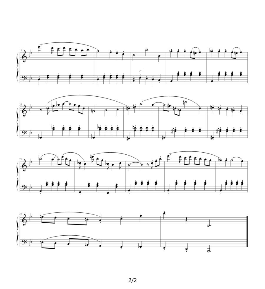 肖斯塔科维奇—前奏曲（21）：降B大调钢琴曲谱（图2）