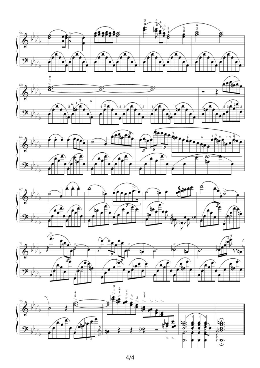 降b小调夜曲，Op.9,No.1（肖邦第1号夜曲）钢琴曲谱（图4）