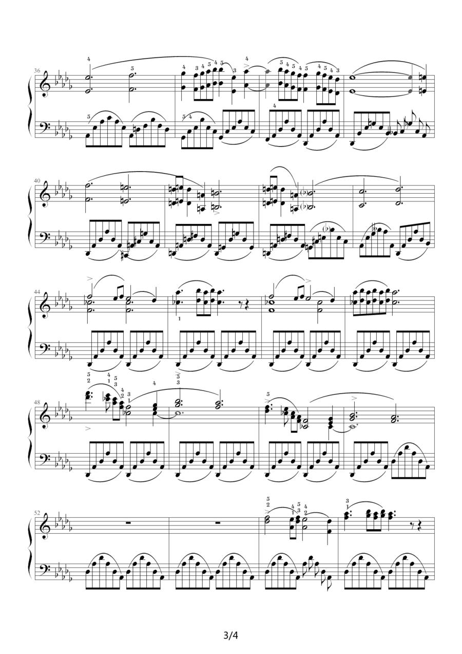 降b小调夜曲，Op.9,No.1（肖邦第1号夜曲）钢琴曲谱（图3）