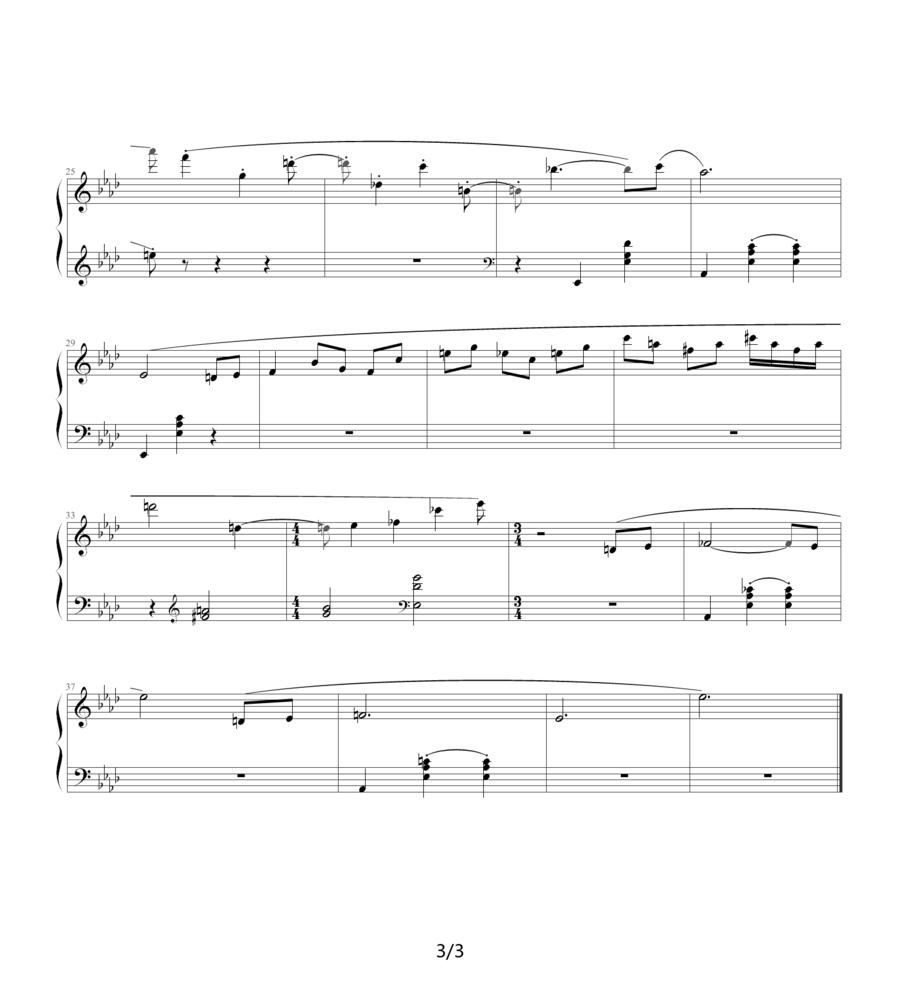 肖斯塔科维奇—前奏曲（17）：降A大调钢琴曲谱（图3）