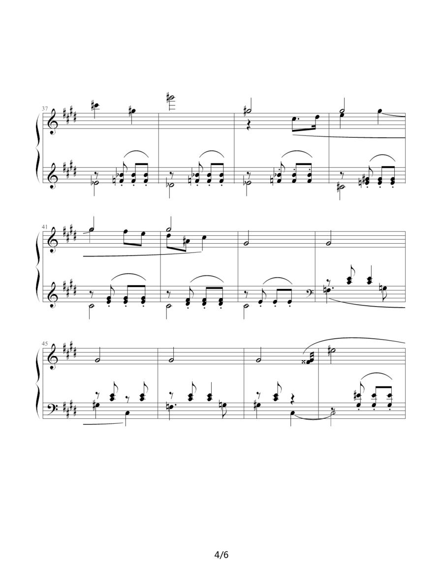 肖斯塔科维奇—前奏曲（10）：升c小调钢琴曲谱（图4）