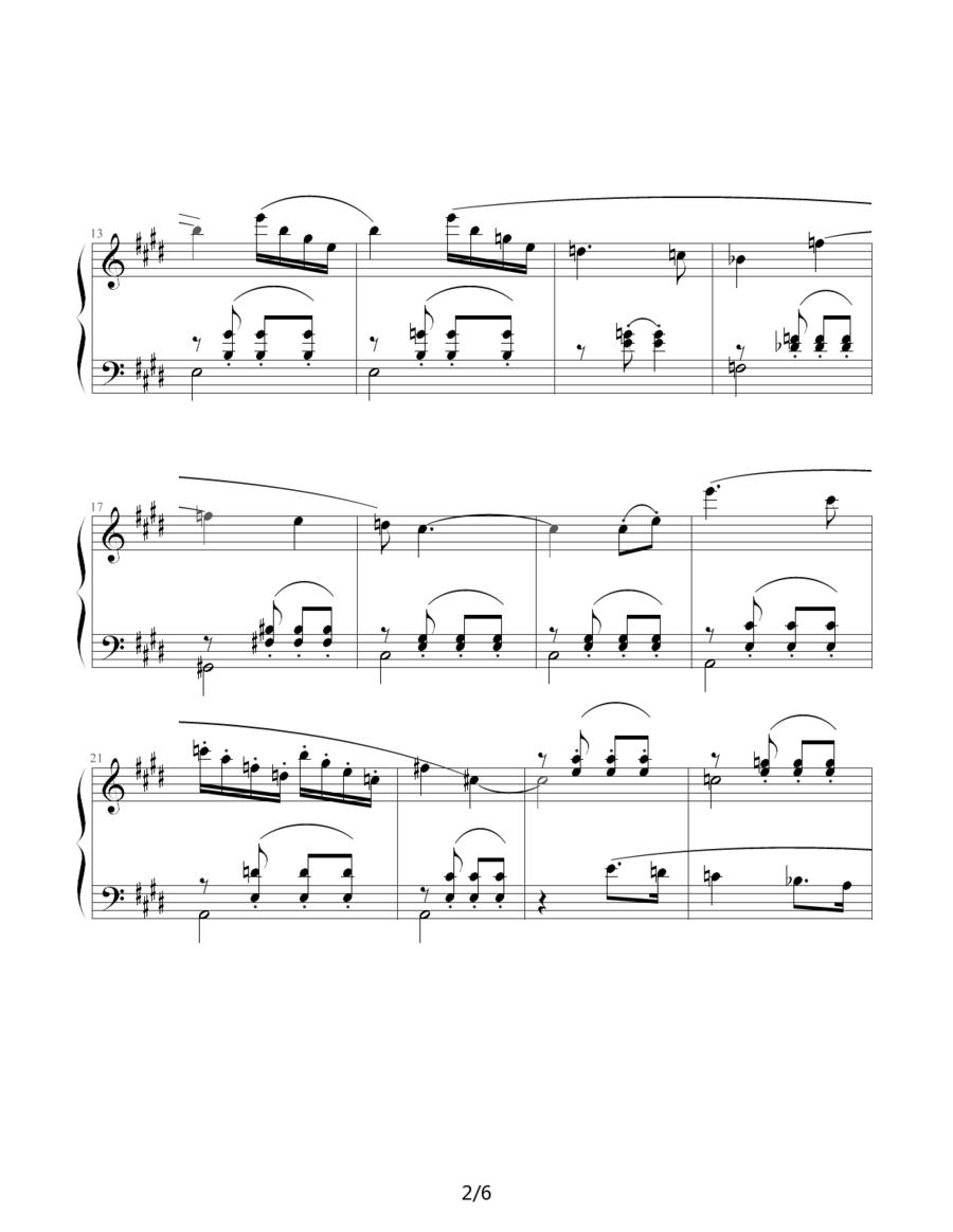 肖斯塔科维奇—前奏曲（10）：升c小调钢琴曲谱（图2）