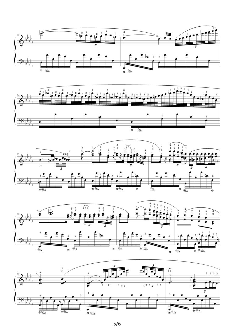 降D大调夜曲，Op.27,No.2（肖邦第8号夜曲）钢琴曲谱（图5）