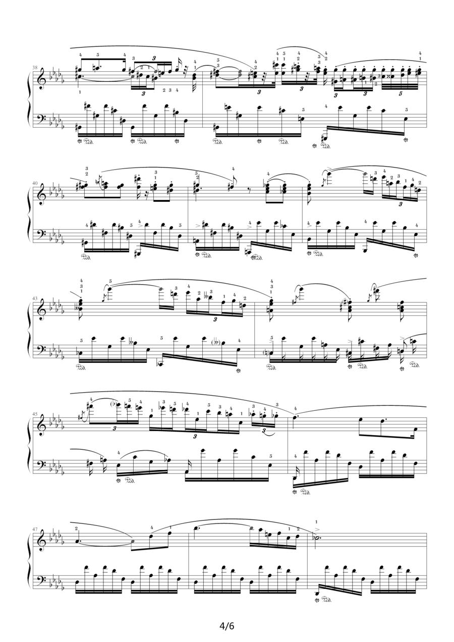 降D大调夜曲，Op.27,No.2（肖邦第8号夜曲）钢琴曲谱（图4）