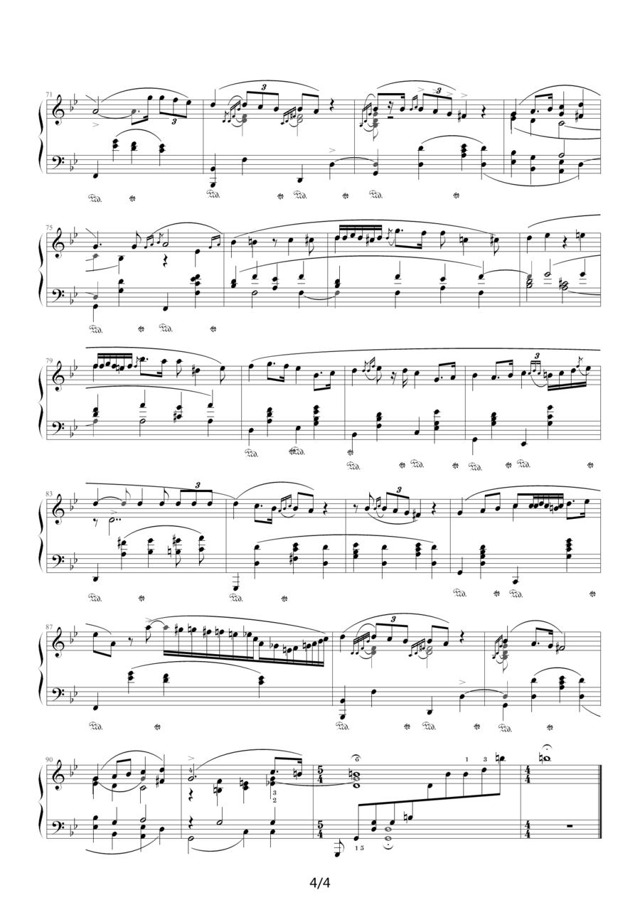 G小调夜曲，Op.37,No.1（肖邦第11号夜曲）钢琴曲谱（图4）