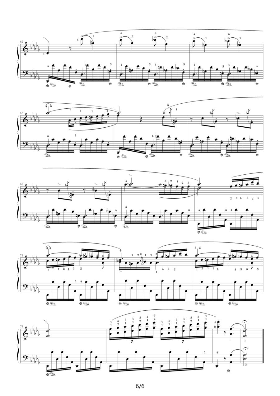 降D大调夜曲，Op.27,No.2（肖邦第8号夜曲）钢琴曲谱（图6）