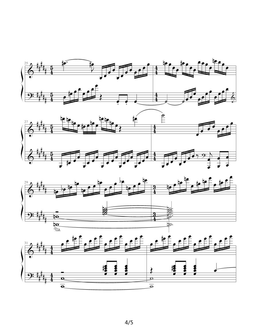 肖斯塔科维奇—前奏曲（12）：升g小调钢琴曲谱（图4）