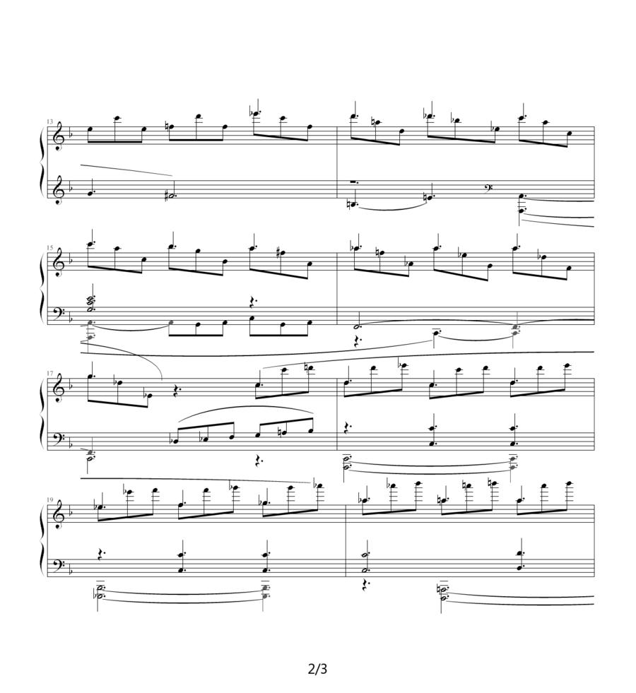 肖斯塔科维奇—前奏曲（23）：F大调钢琴曲谱（图2）