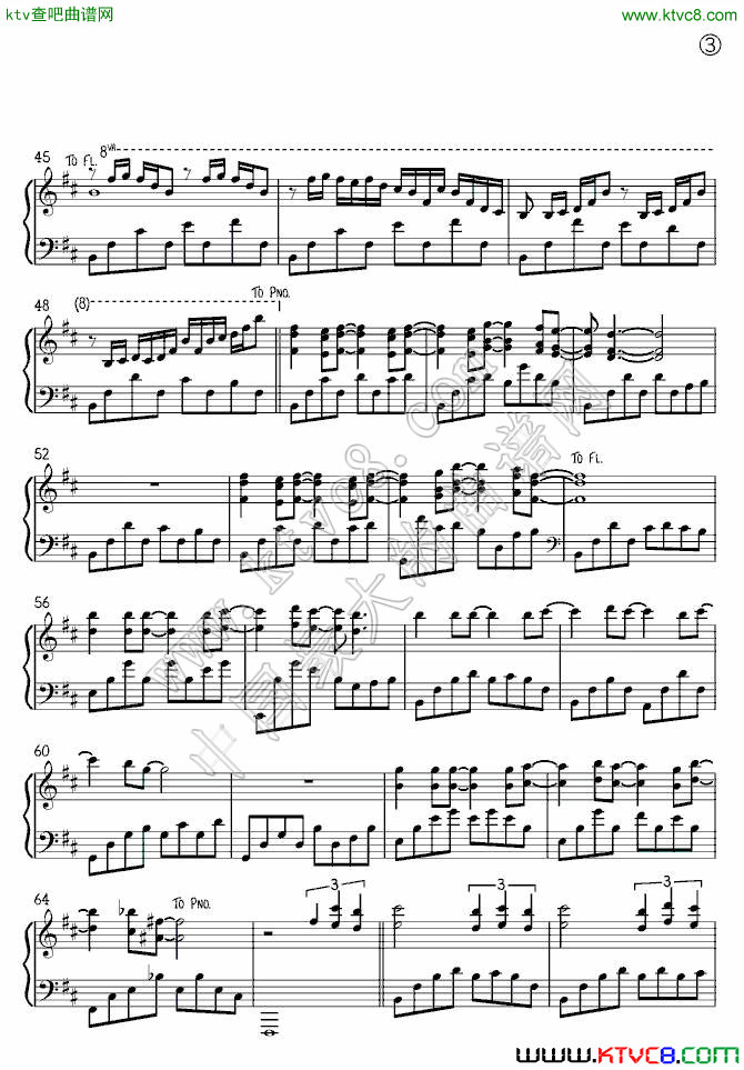 月之影-克莱德曼与斯坦伯格钢琴曲谱（图3）
