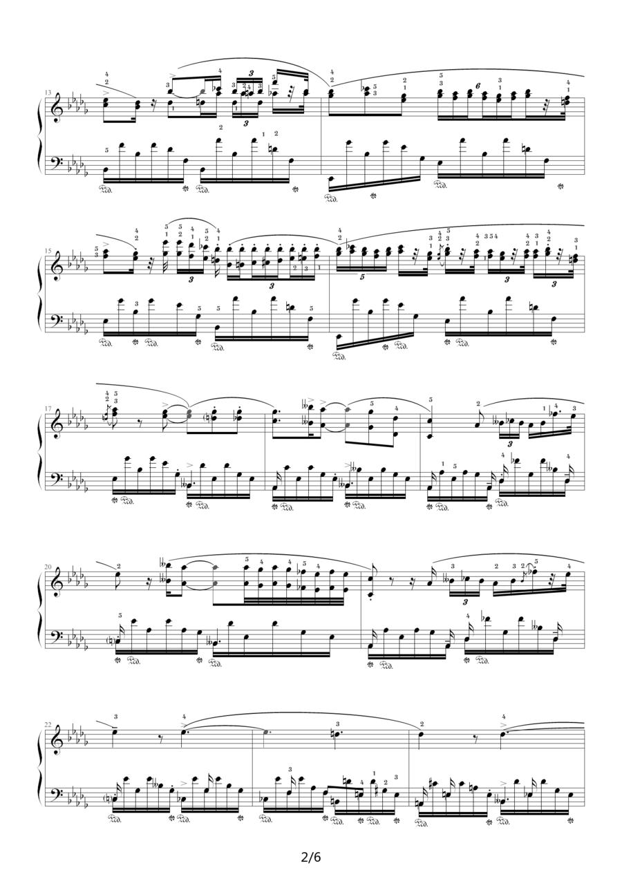 降D大调夜曲，Op.27,No.2（肖邦第8号夜曲）钢琴曲谱（图2）