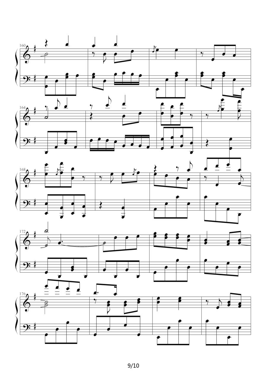 两只蝴蝶（Music-boy改编版）钢琴曲谱（图9）
