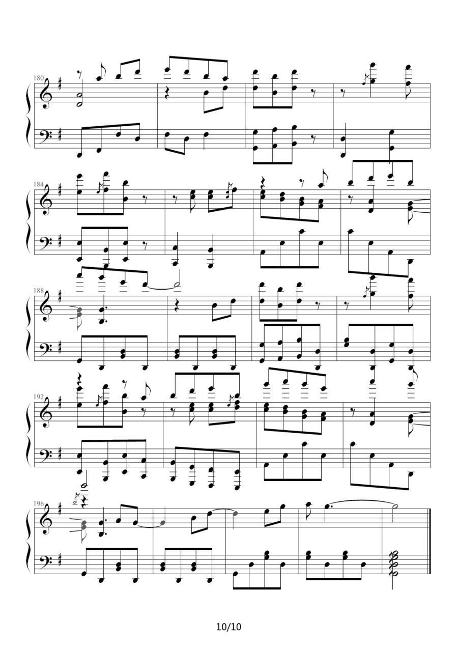 两只蝴蝶（Music-boy改编版）钢琴曲谱（图10）