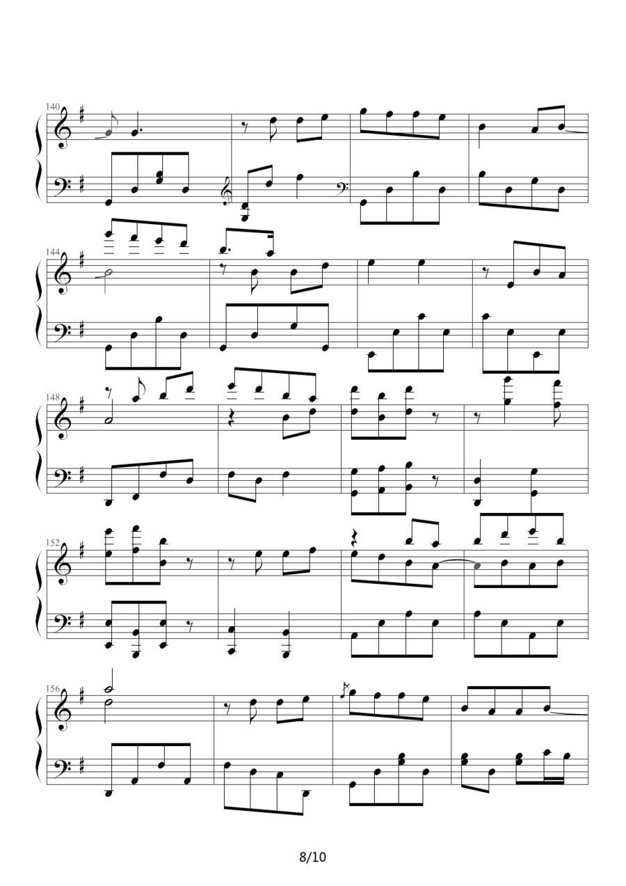 两只蝴蝶（Music-boy改编版）钢琴曲谱（图8）