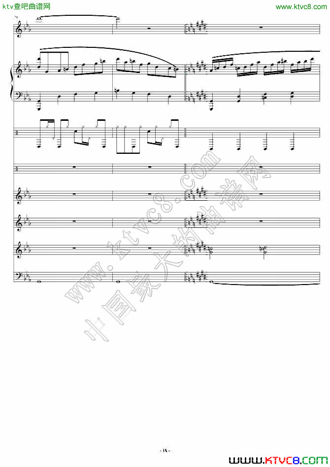 克罗地亚第三狂想曲（八）钢琴曲谱（图1）