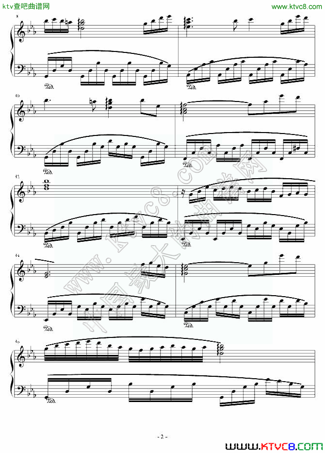 梦幻小曲钢琴曲谱（图2）