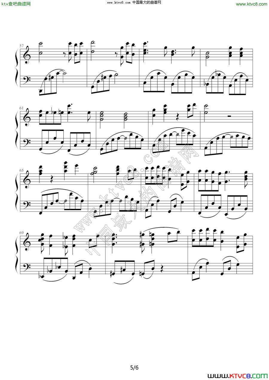 千与千寻片首曲(五)钢琴曲谱（图1）