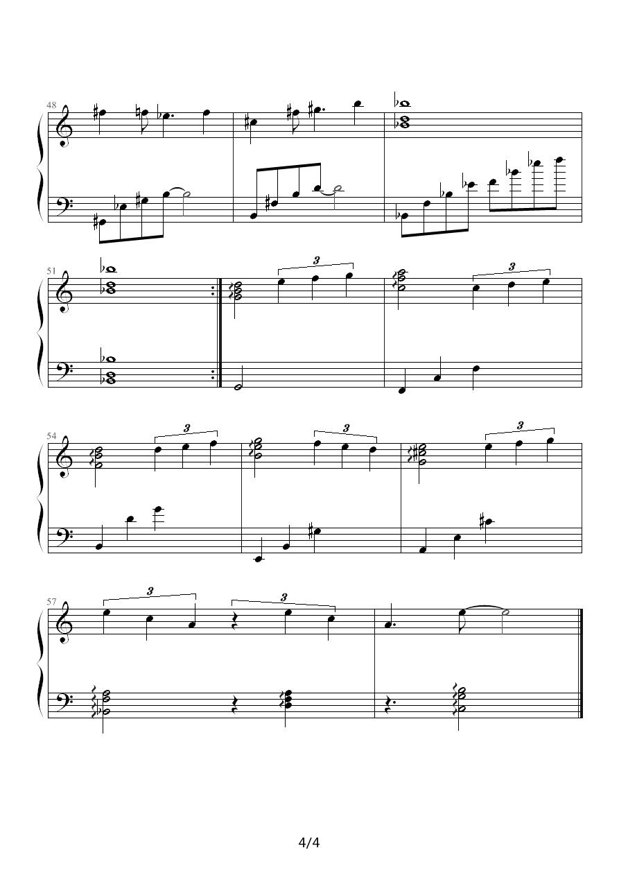 想唱就唱的（Meritee修改版）钢琴曲谱（图4）