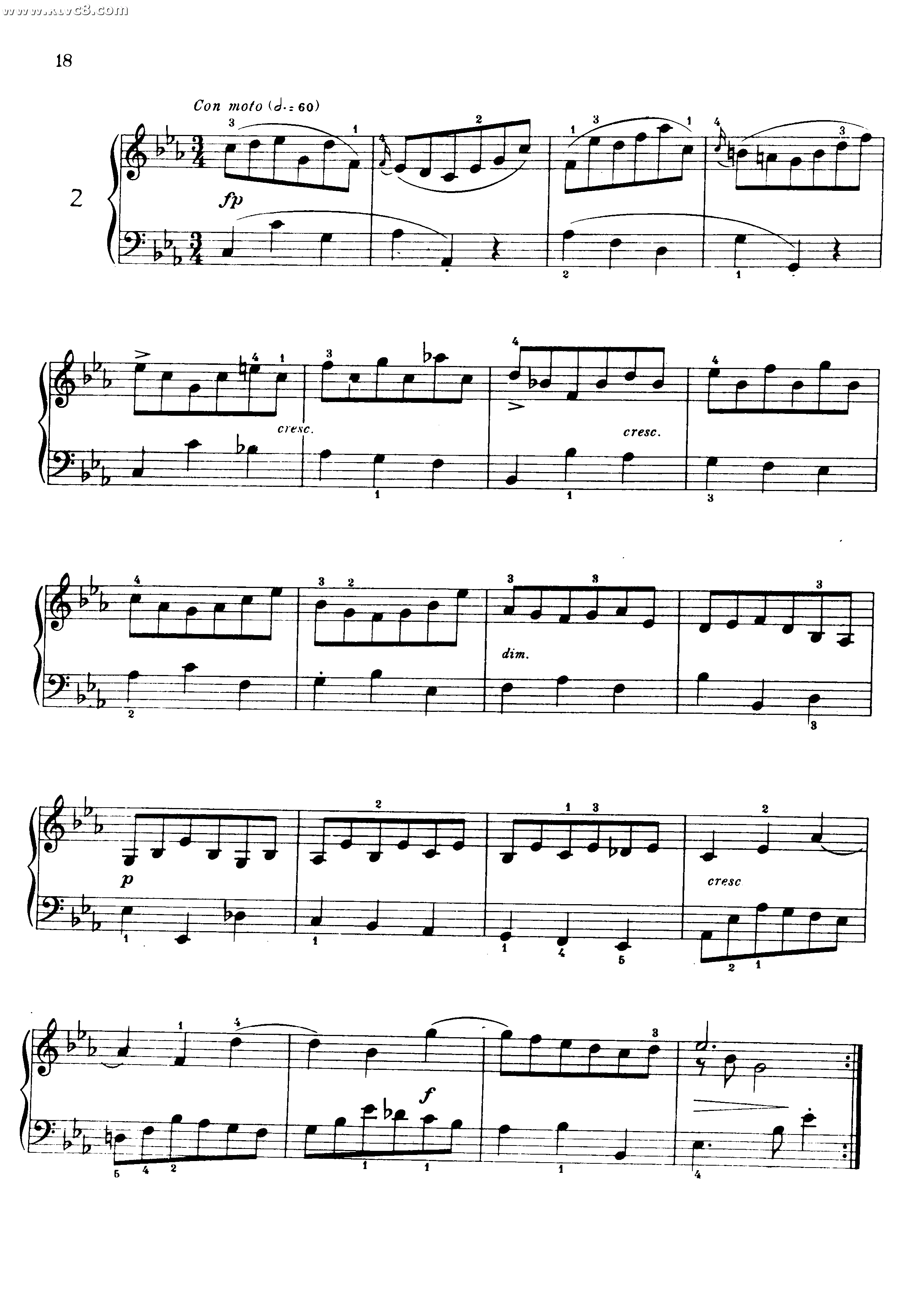 为初学专用的六首小前奏曲钢琴曲谱（图2）