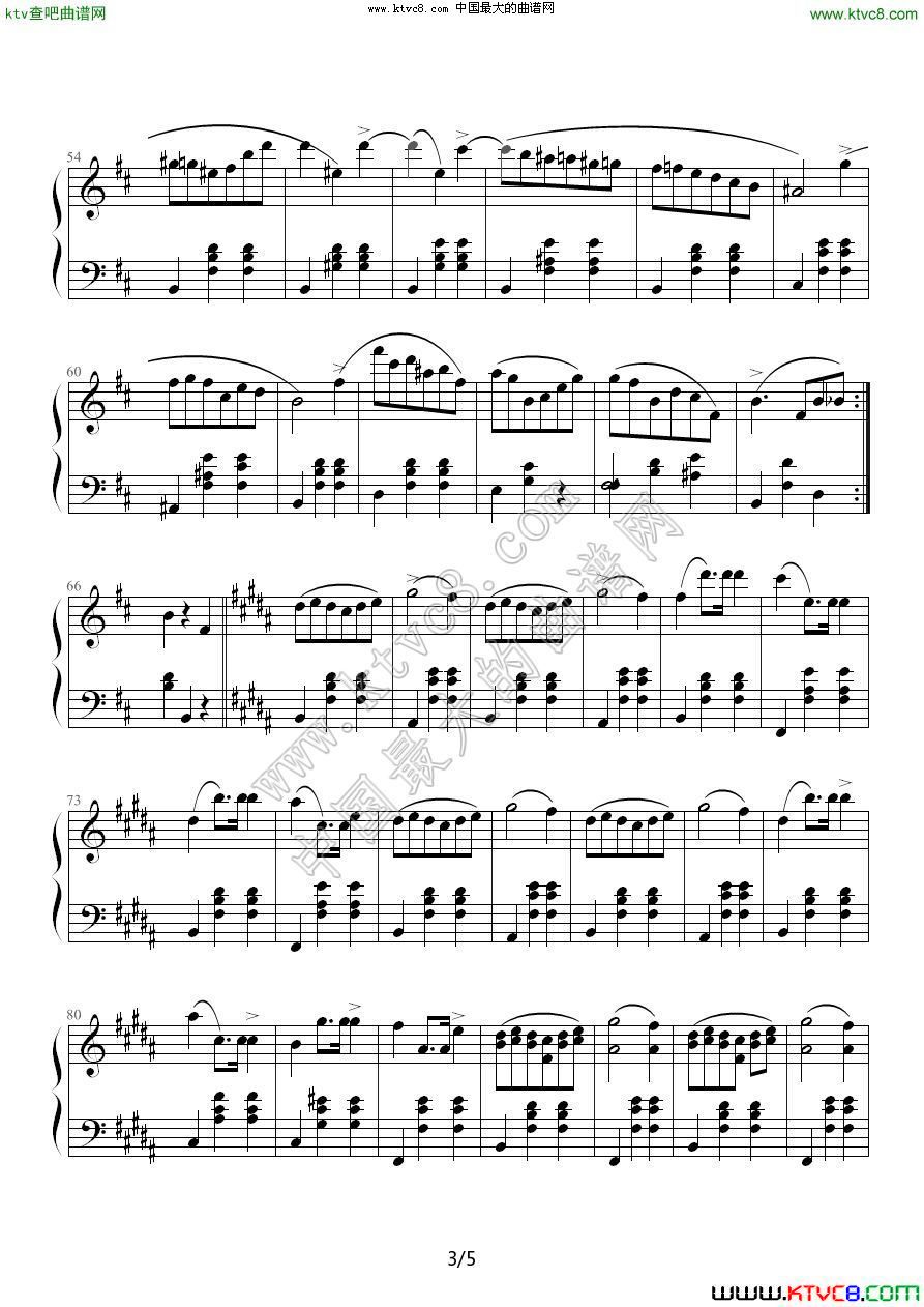 Waltes Op.69 No.2 肖邦3钢琴曲谱（图1）