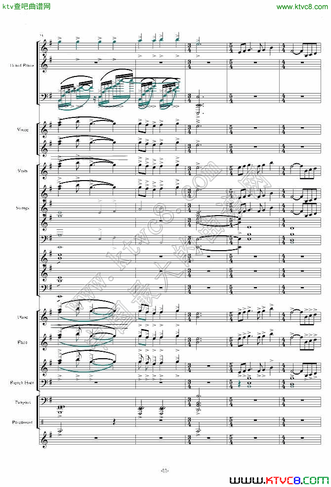 天空之城—震撼现代交响版(总谱)22钢琴曲谱（图1）