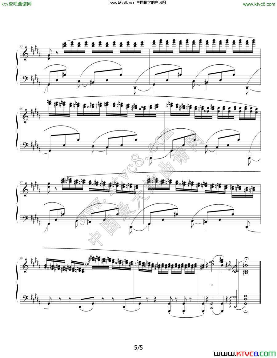 肖邦练习曲 Op.25  No.6-5钢琴曲谱（图1）