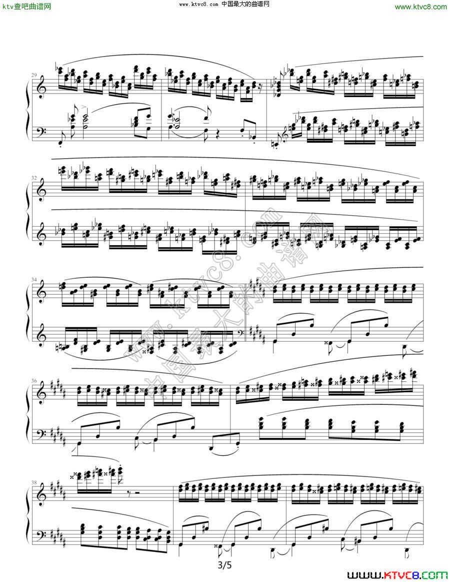 肖邦练习曲 Op.25  No.6-3钢琴曲谱（图1）