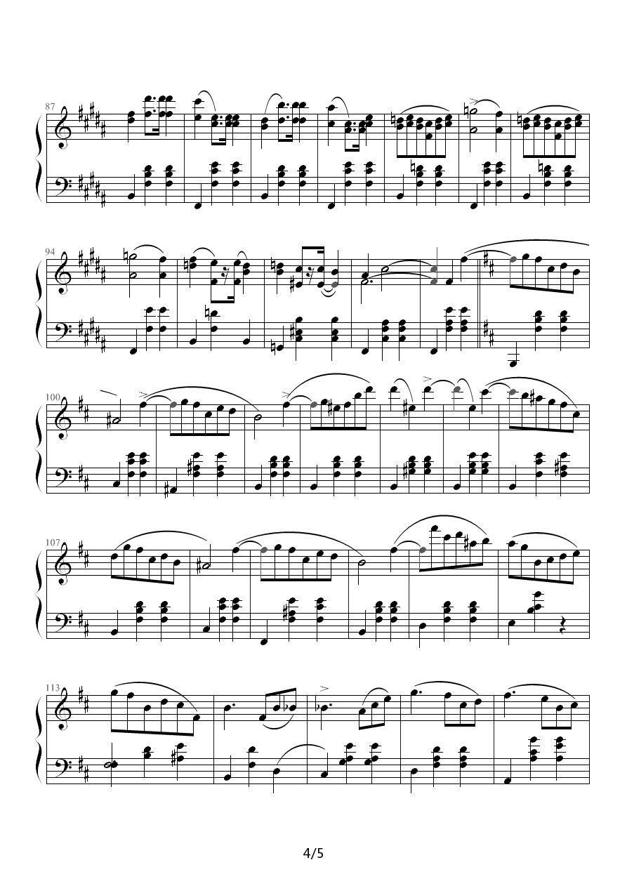 Waltes Op.69 No.2钢琴曲谱（图4）