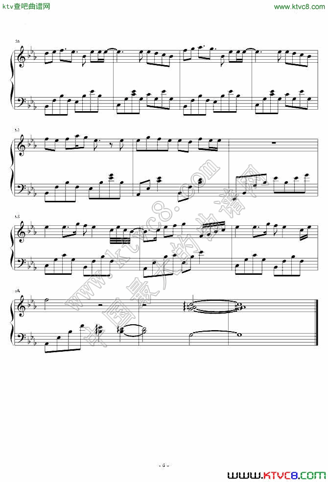 七里香 - 周杰伦4钢琴曲谱（图1）