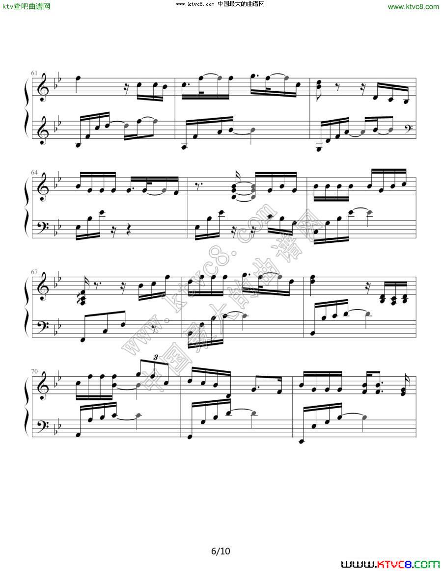 断点6钢琴曲谱（图1）