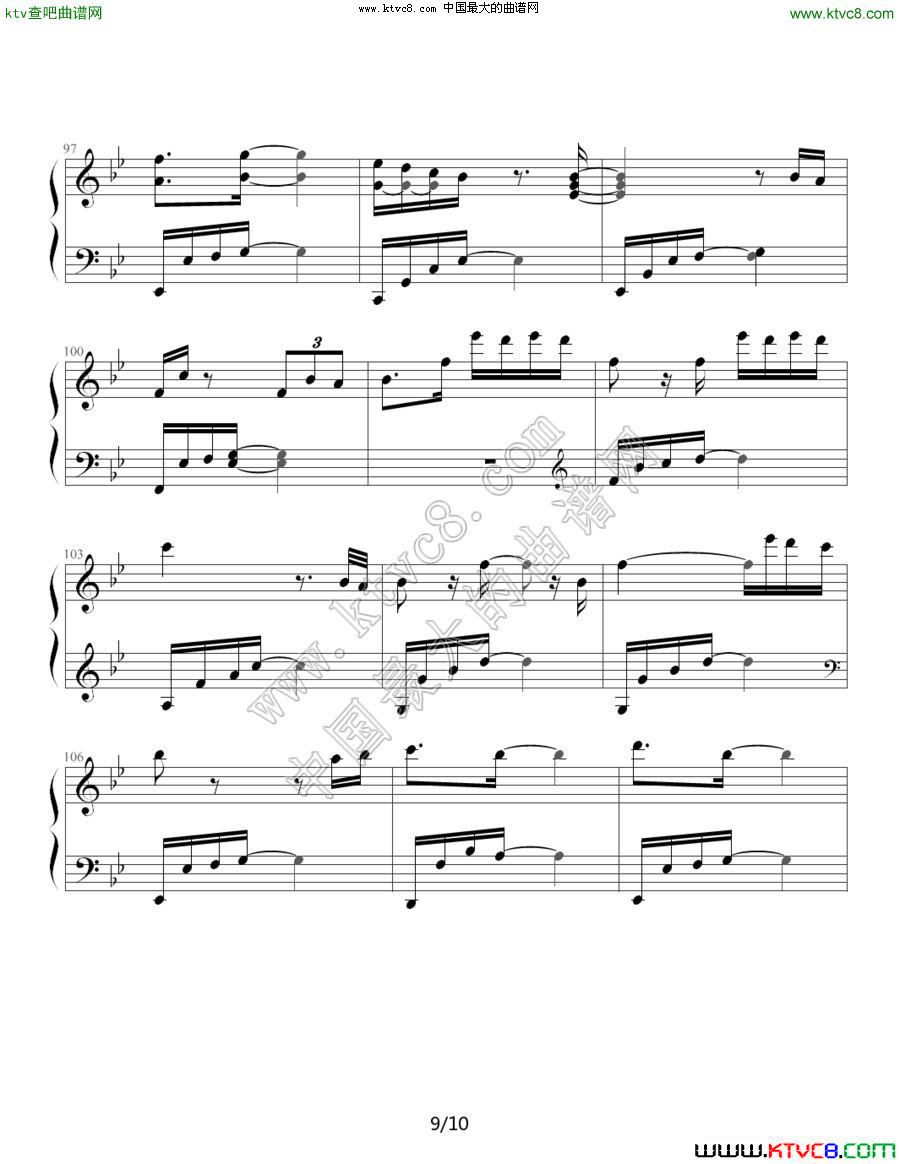 断点9钢琴曲谱（图1）