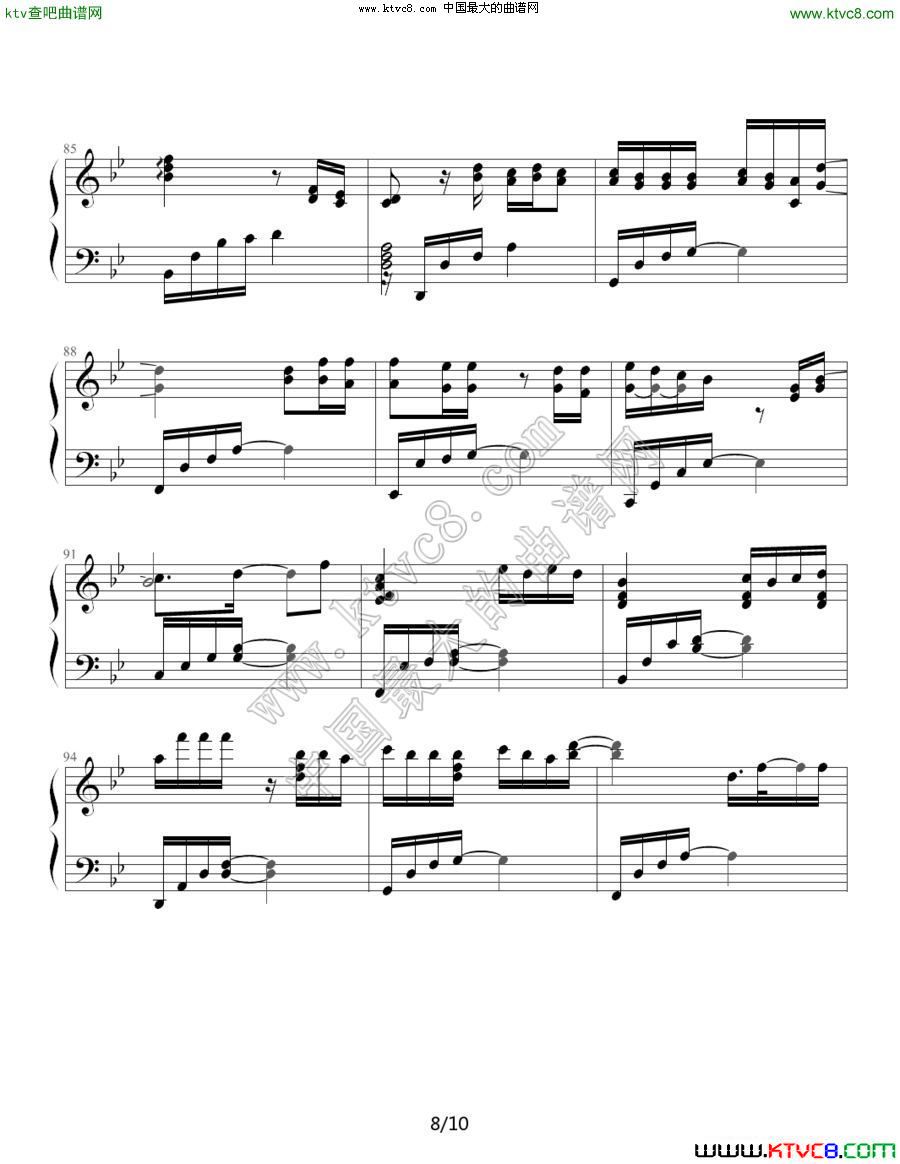断点8钢琴曲谱（图1）