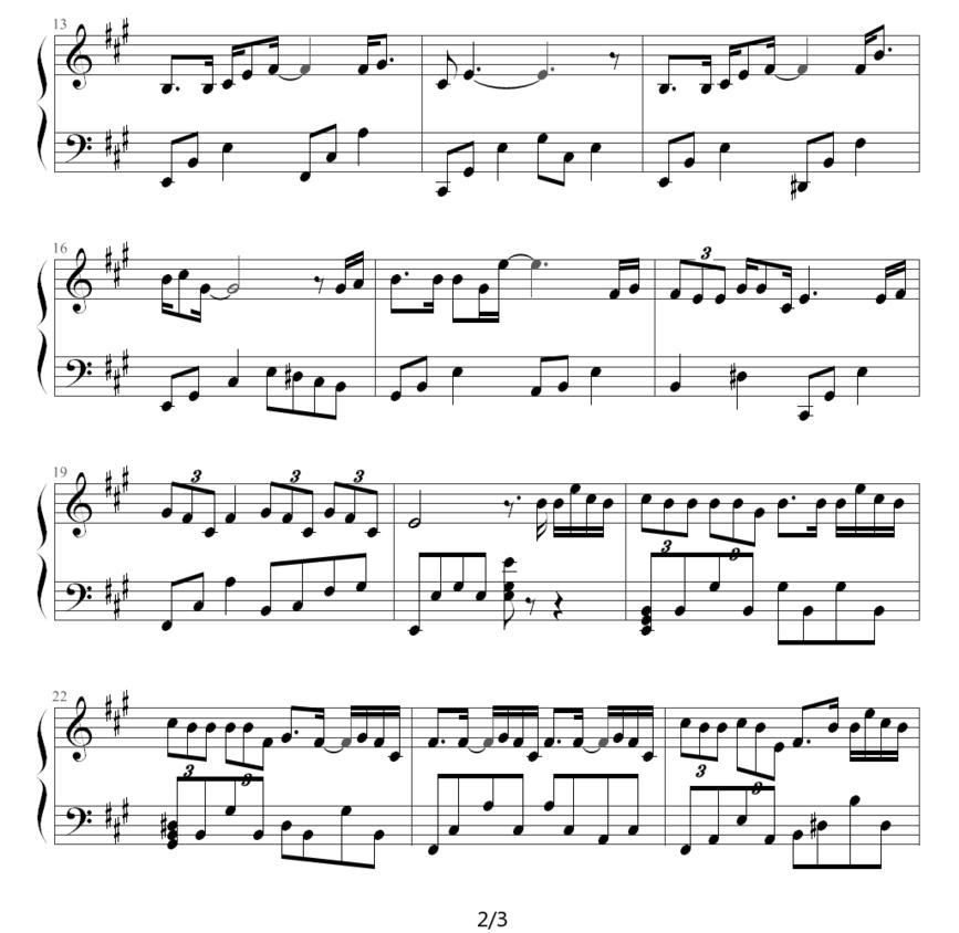 刘德华—冰雨钢琴曲谱（图2）
