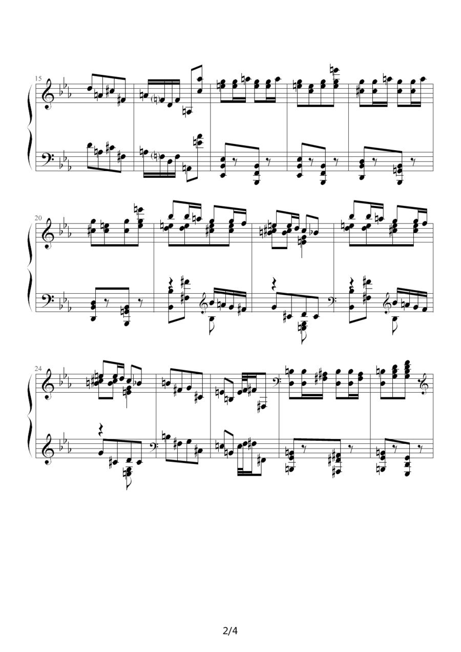 蚂蚁（谐虐曲No.2）钢琴曲谱（图2）