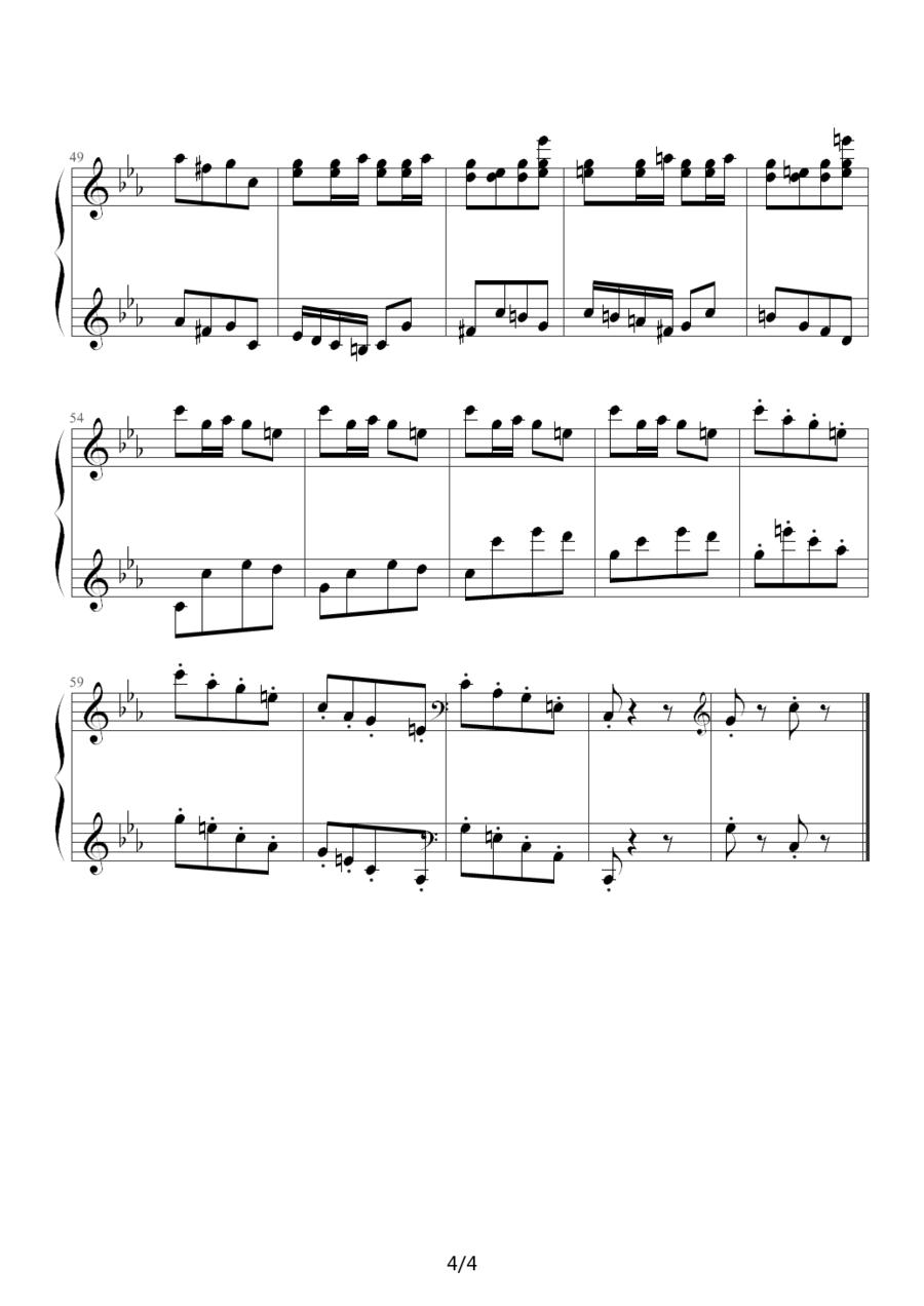 蚂蚁（谐虐曲No.2）钢琴曲谱（图4）