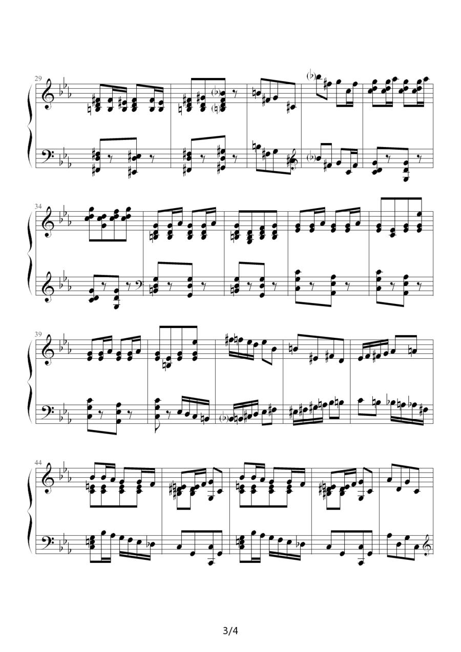 蚂蚁（谐虐曲No.2）钢琴曲谱（图3）