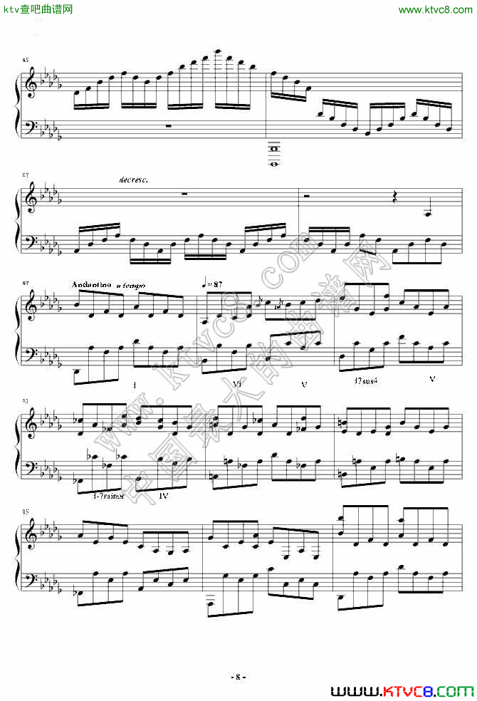 雷雨7钢琴曲谱（图1）