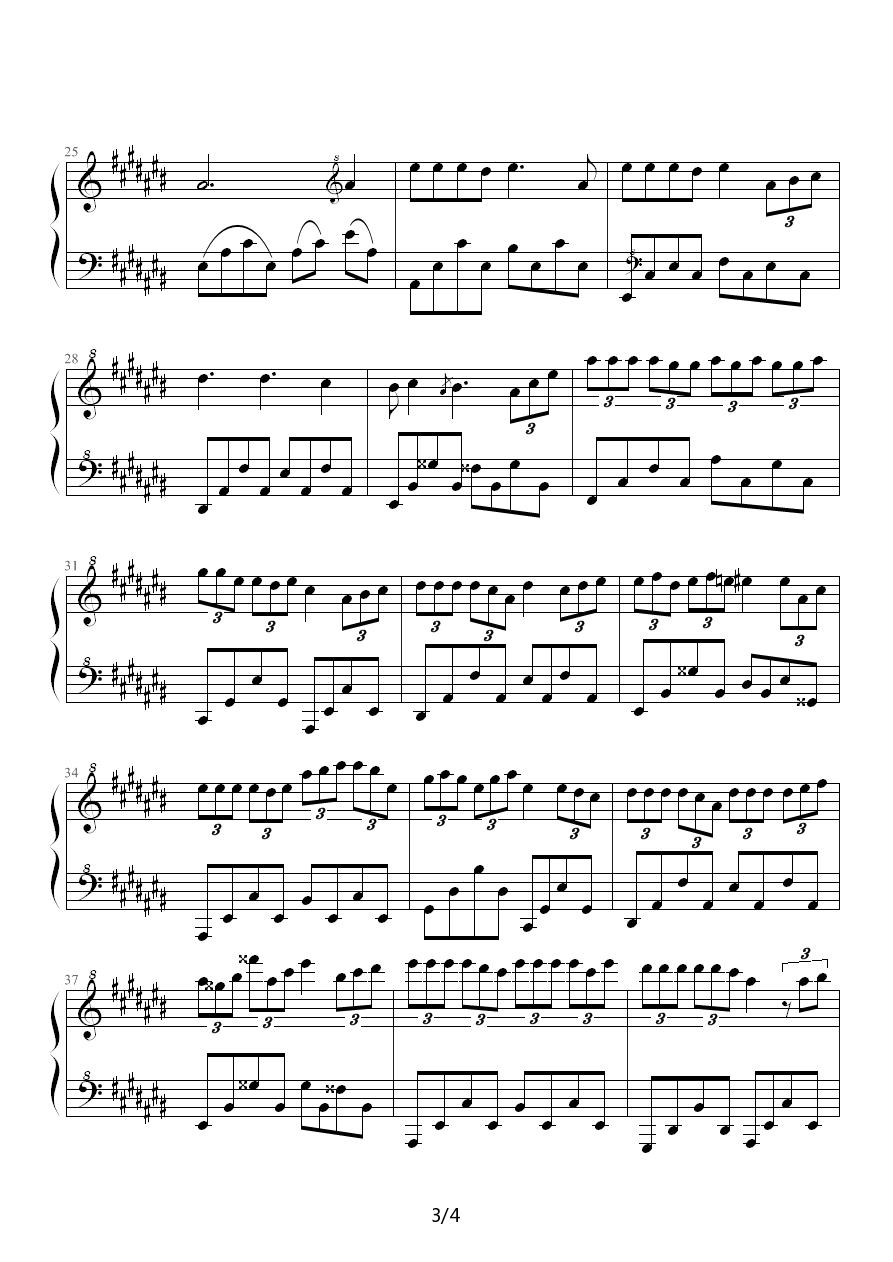 创伤 作品 R.8钢琴曲谱（图3）