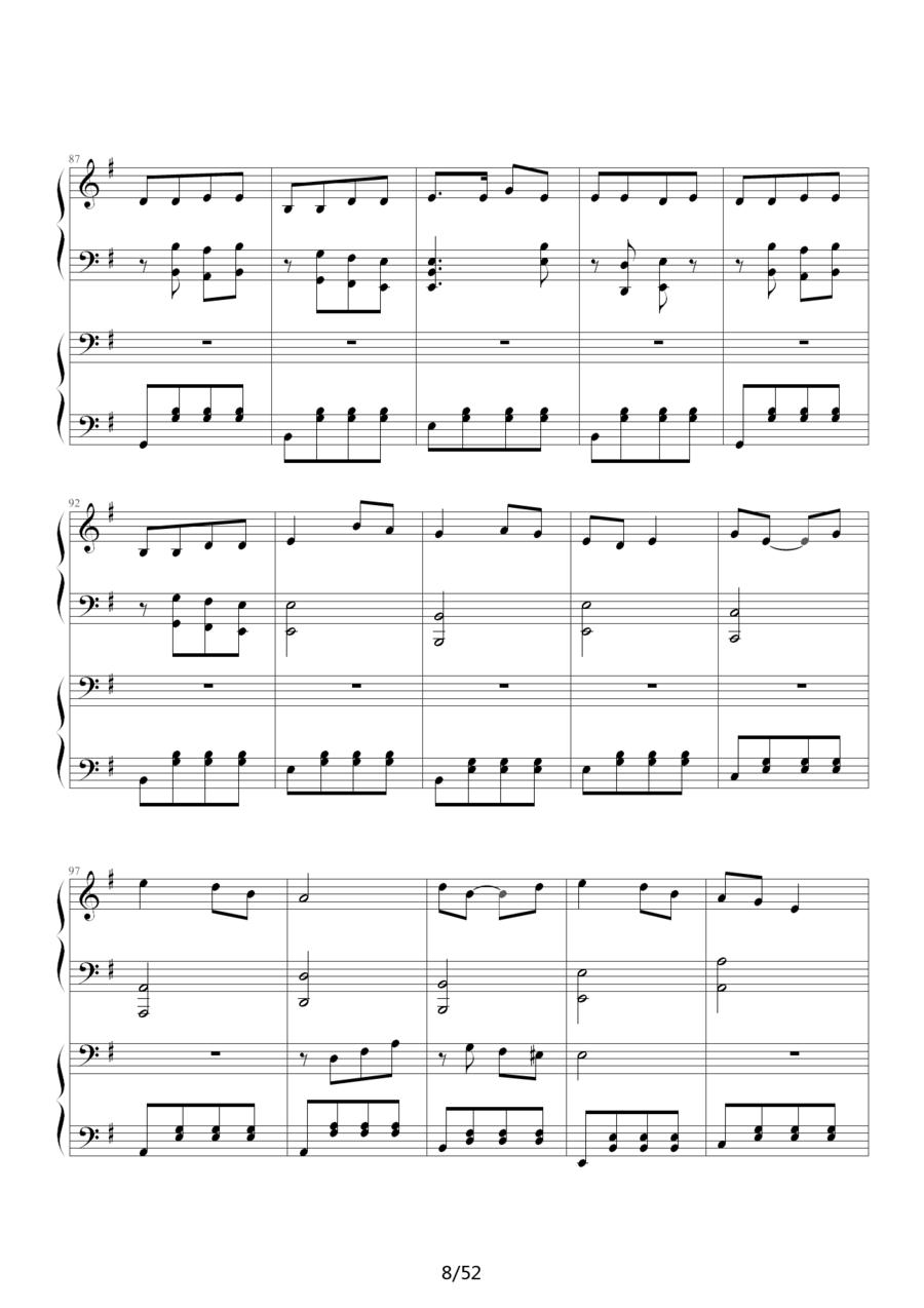 《功夫》主题曲钢琴曲谱（图8）