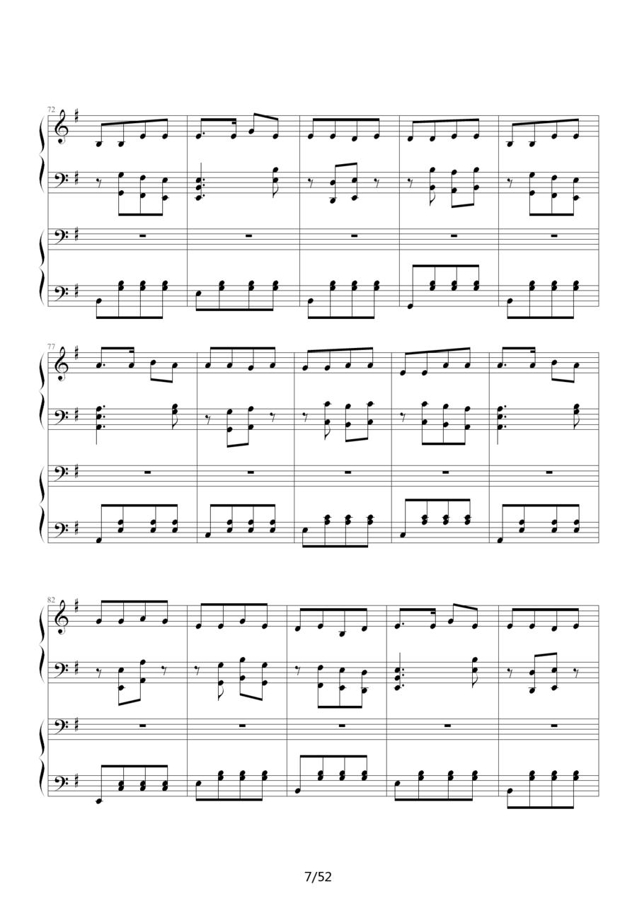 《功夫》主题曲钢琴曲谱（图7）
