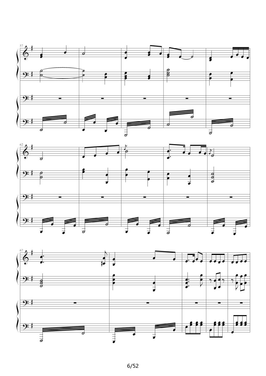 《功夫》主题曲钢琴曲谱（图6）