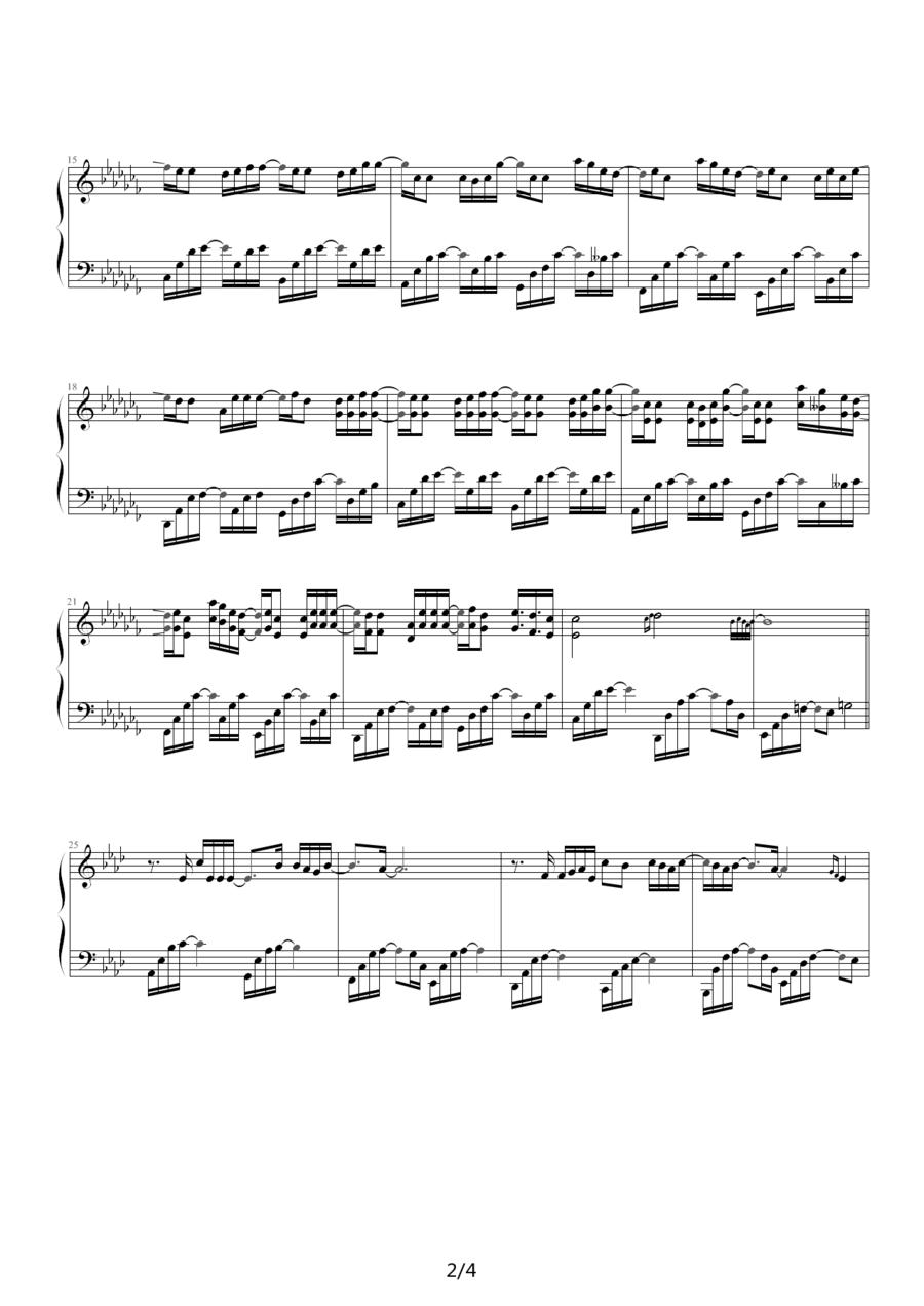 最后一枚笑容钢琴曲谱（图2）