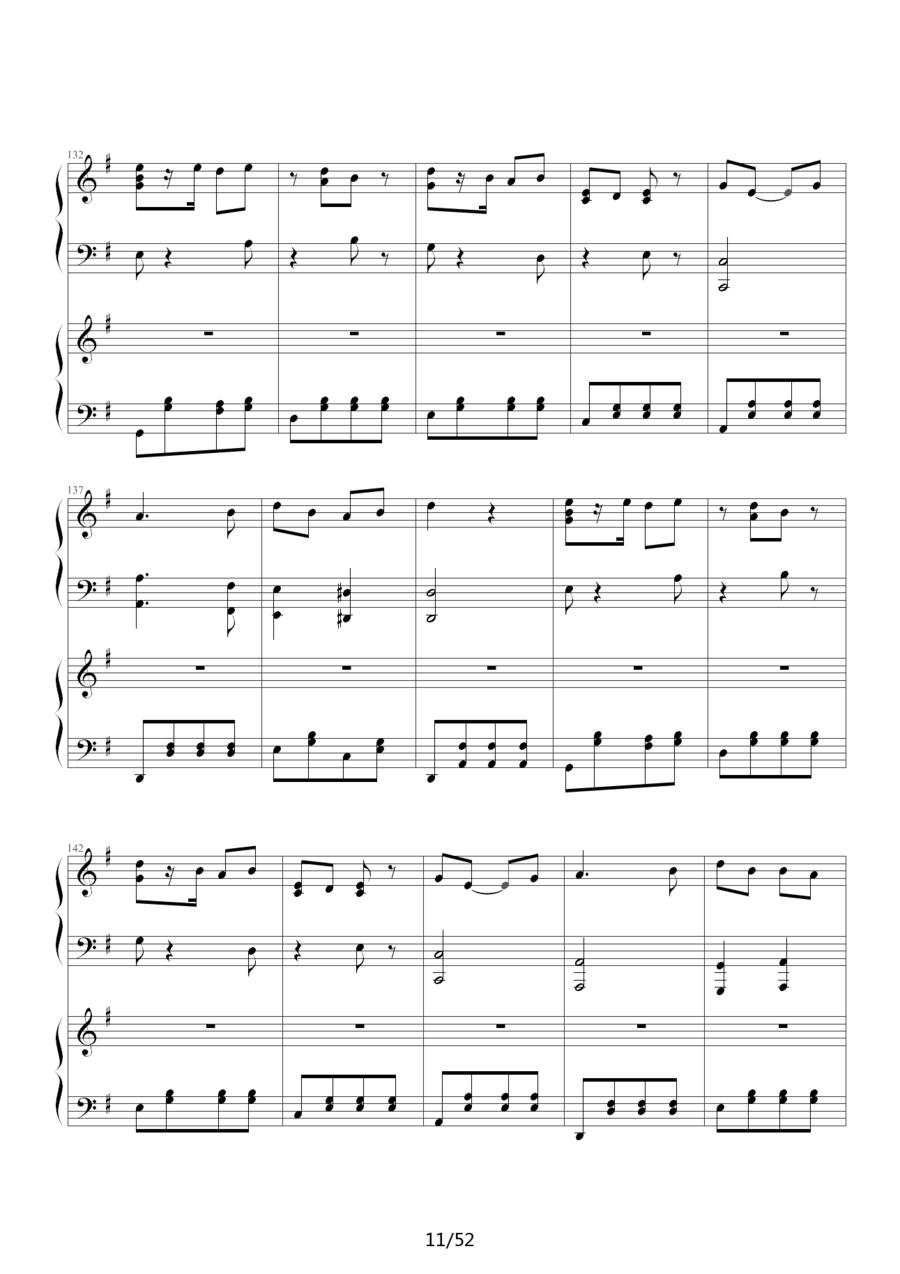 《功夫》主题曲钢琴曲谱（图11）