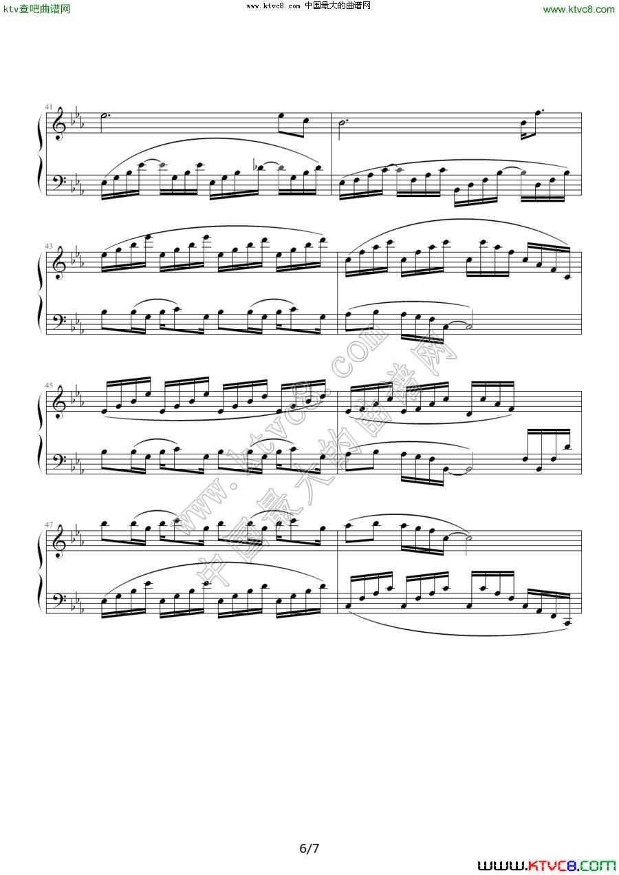 歌唱（理查德 克莱德曼）钢琴曲谱（图5）