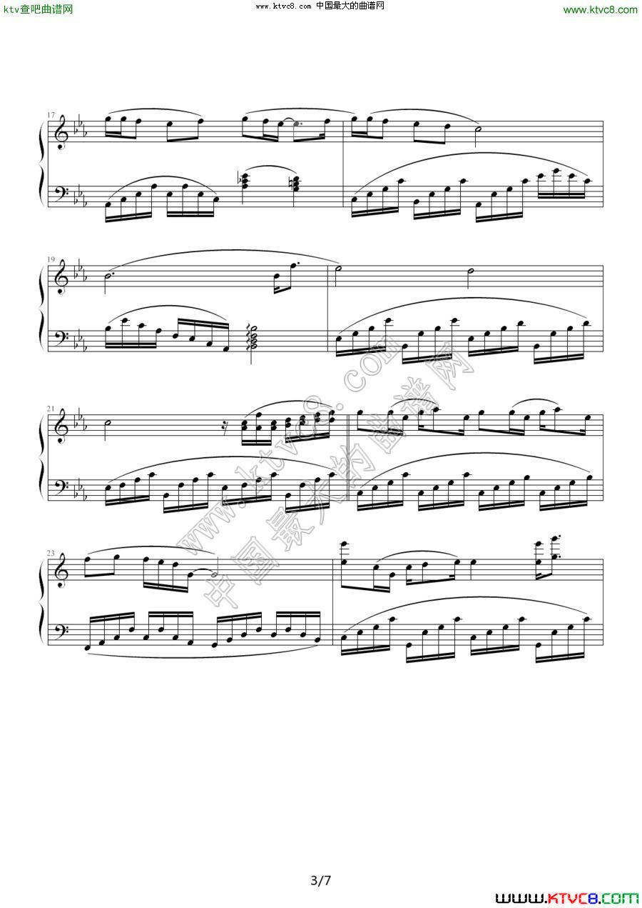 歌唱（理查德 克莱德曼）钢琴曲谱（图3）