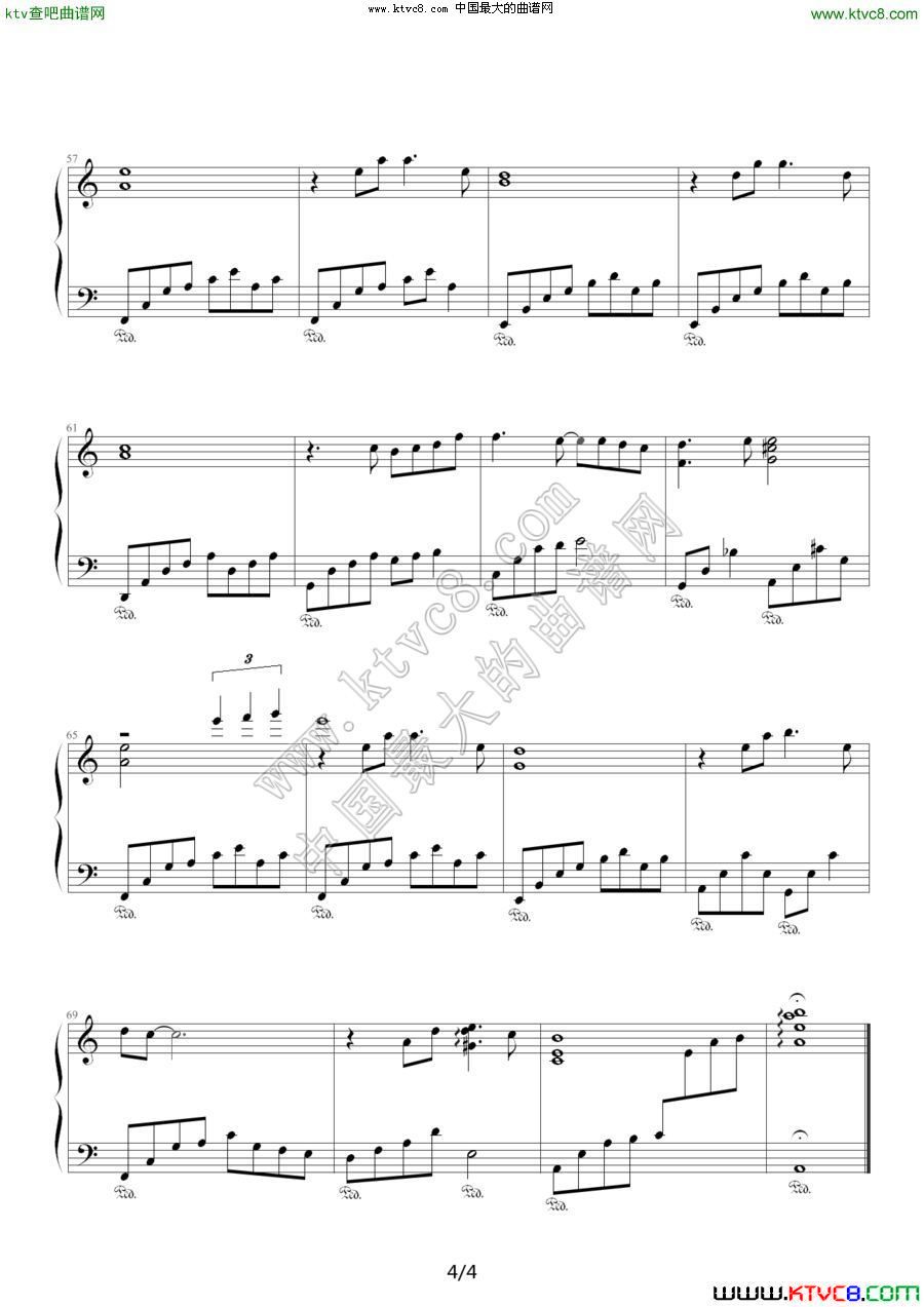 李香兰钢琴谱钢琴曲谱（图3）