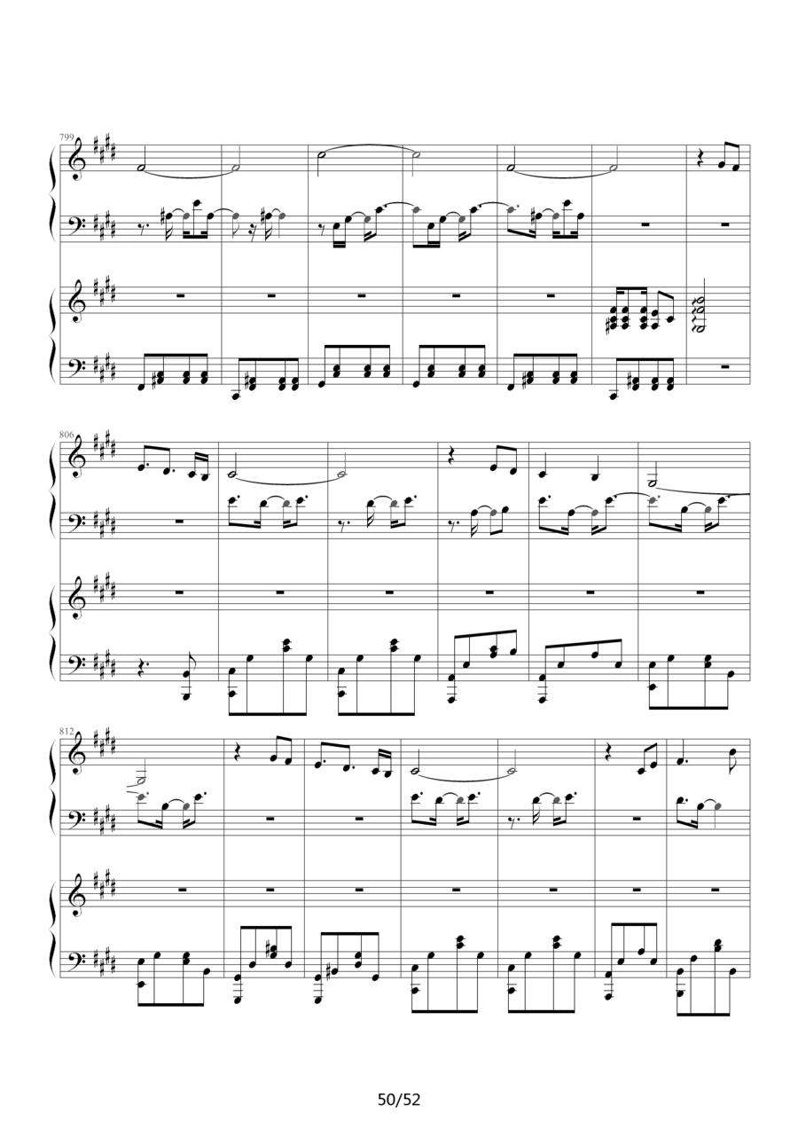 《功夫》主题曲钢琴曲谱（图50）