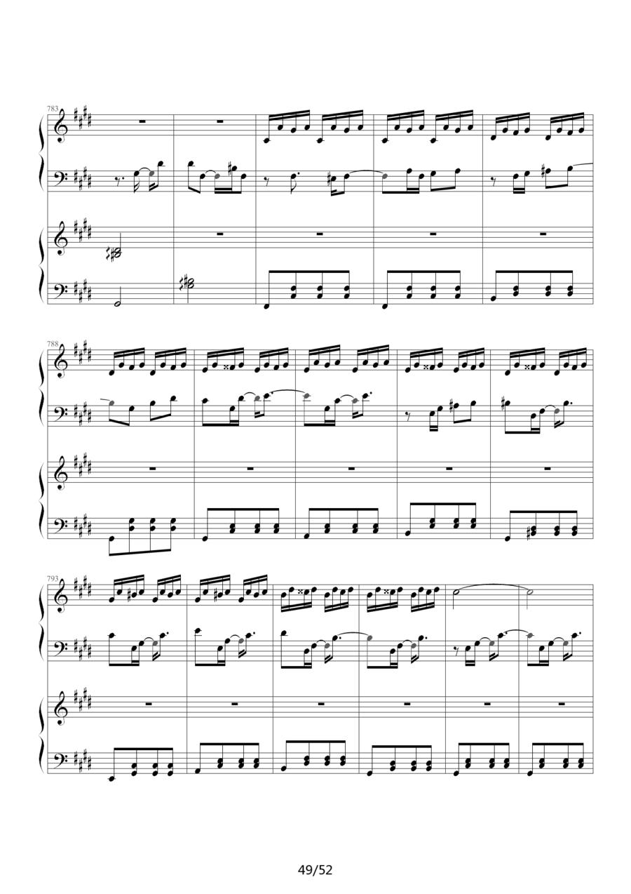 《功夫》主题曲钢琴曲谱（图49）