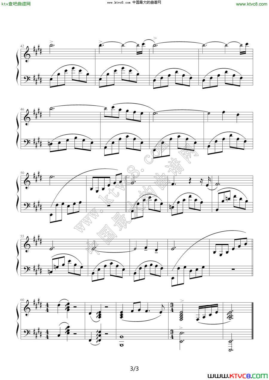 卡伐蒂娜（《猎鹿人》主题音乐）钢琴曲谱（图2）