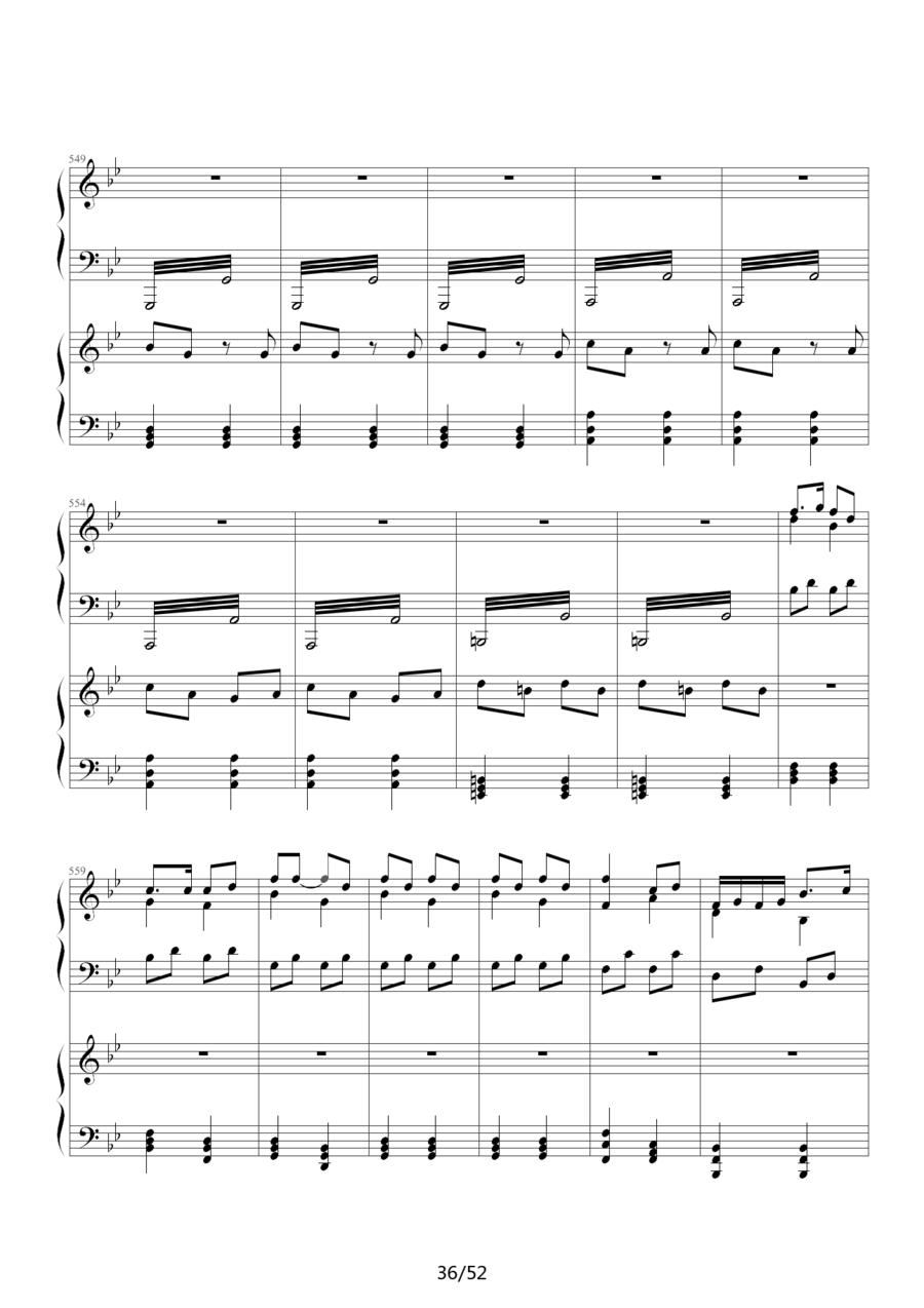 《功夫》主题曲钢琴曲谱（图36）