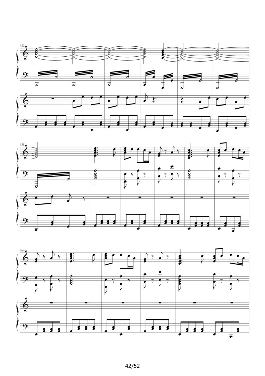 《功夫》主题曲钢琴曲谱（图42）